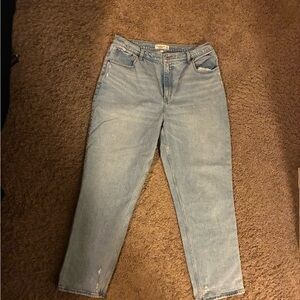 Abercrombie & Fitch Women's Light Blue Straight Leg Jeans